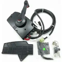 Kontrollboks med manuell/el. start og manuell tilt. Montering styrbord og babord side. 15 fots 8-pin motorkabel + 5-pins turtellerutgang.