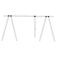 <p>Bakkestativ i aluminium til b&aring;ter mellom 16 til 18 fot.</p>
