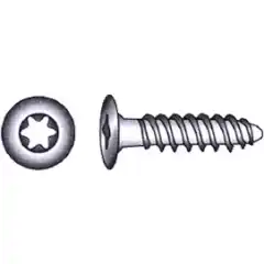 <p>Gulvskrue DIN 1005 i syrefast st&aring;l 316 med flatt hode og TORX-spor.</p>
