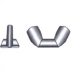 <p>Vingemutter DIN 315 i syrefast st&aring;l.</p>
