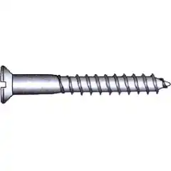 <p>Treskrue DIN 97 i kobber/bronse med senkehode og rett spor.</p>
