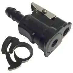 <p>Original Evinrude/Johnson benstilkobling p&aring; motorside.</p>
