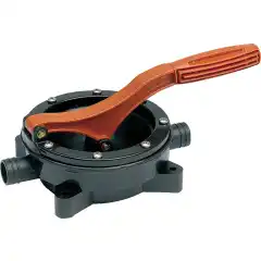 <p>Lensepumpe med rundt pumpehus og fast h&aring;ndtak.</p>
