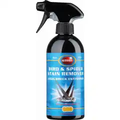Bird stain remover fra Autosol Marine fjerner raskt og enkelt gjenstridig skitt fra fugler og insekter p&aring; gelcoat, krom, plast og glassflater.