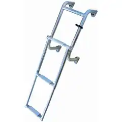 Badestige for akterspeil med fire trinn.