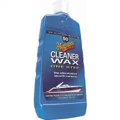 One Step Cleaner Boat fra Meguiar's polerer og beskytter mot maritim p&aring;virkning som saltvanns-p&aring;virkning, korrosjon og UV-str&aring;ler.
