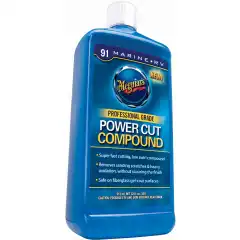 Marine Power Cut Compound fra Meguiar's fjerner swirls og riper i gelcoat. God mot oksidasjon uten &aring; skade overflate og finish.