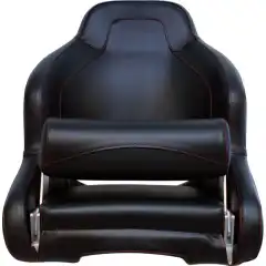 B&aring;tstol H52 flip up, sort karbon m/r&oslash;d s&oslash;m