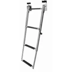 Teleskopbadestige som passer spesielt godt til b&aring;ter med korte akterspeil.