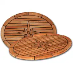 Bordplate, Nautic Star, Oval 44 x 60 cm.