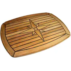 Bordplate, Nautic Star, Halvelipse 50 x 70 cm.