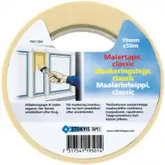 <p>Maskeringstape med enkeltsidig papir fra Stokvis. Brukes til enklere maskering, prim&aelig;rt innend&oslash;rs.</p>

