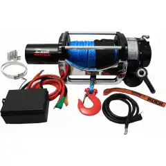 Kraftig, elektrisk b&aring;ttilhengervinsj fra Rock med fjernkontroll. Vinsjen har kapasitet til &aring; trekke 6804 kg.