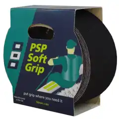 <p>En myk gummitape med teksturert overflate og et vannfast lim som enkelt kan fjernes uten &aring; etterlate en klistrete overflate.</p>
