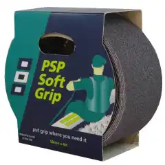 <p>En myk gummitape med teksturert overflate og et vannfast lim som enkelt kan fjernes uten &aring; etterlate en klistrete overflate.</p>
