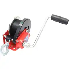 Rocks minste tilhengervinsj med automatisk brems er brukervennlig og sikker. Velg mellom varianter med eller uten b&aring;nd. Sv&aelig;rt h&oslash;y kvalitet fra Rock!