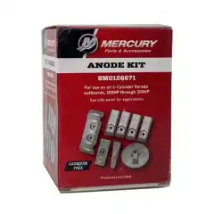 <p>Komplett originalt anode kit for utvalgte Mercury Verado 200-300 L6 modeller.</p>
