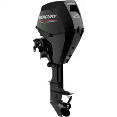 Elektrisk start, kort stamme, manuell tilt og rorkult.