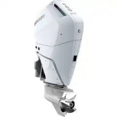 Elektrisk start, ekstra lang stamme, elektrisk trim/tilt og elektronisk kontrollboks. Cold Fusion hvit.