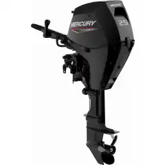 Elektrisk start, lang stamme, manuell tilt og rorkult.