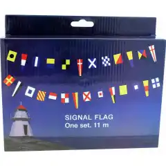 <p>Signalflagg p&aring; lengde 11 meter med totalt 36 flagg.</p>

