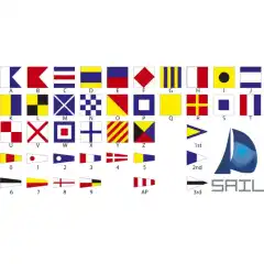 Signalflaggkode i selvklebende plast.