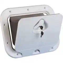 <p>Oppbevaringsboks/hanskerom med praktisk lomme i hardplast for oppbevaring. Leveres med l&aring;s.</p>
