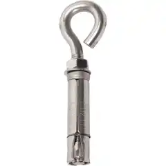 Syrefast ekspansjonsbolt m/&oslash;ye for permanent montering i fjell.