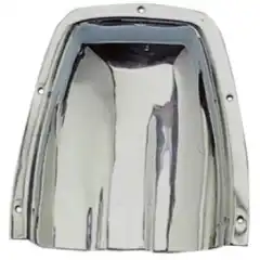 <p>Ventilskjold i polert syrefast st&aring;l.</p>
