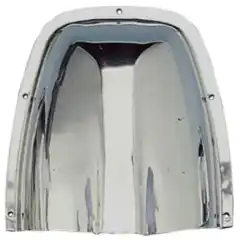 <p>Ventilskjold i polert syrefast st&aring;l.</p>
