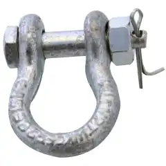 Galvanisert ankersjakkel med mutter og l&aring;sepinne.