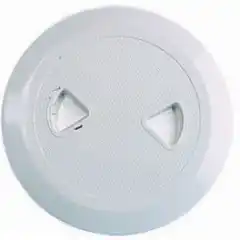 Vanntett inspeksjonsluke "Top Line" i plast med gummipakning.<br />
Festeskruene blir skjult av lokket. Lokket leveres med o-ring og kan tas helt av.