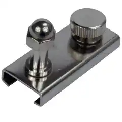 <p>Glide sideplate i syrefast st&aring;l.</p>
