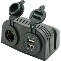 Str&oslash;muttak + dobbel USB, utenp&aring;liggende