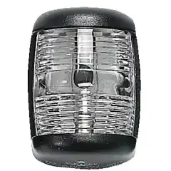 Liten lanterne med sort hus av polykarbonat. 12V, IP=56. Enkel installasjon.