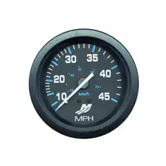 Analog speedometer med standard 85 mm innfelling. Originalt Mercury instrument.
