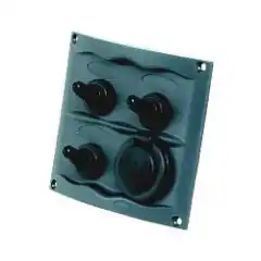 <p>Sprutsikkert bryterpanel med vippebrytere.</p>
