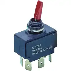 <p>Belyst vippebryter. 12V Max 15A.</p>
