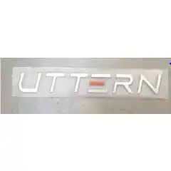 <p>Original Uttern emblem i metallic/krom.</p>
