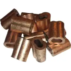 Kobberhylser for pressing p&aring; wire. Monteres med spesialverkt&oslash;y.