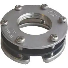 <p>Rustfri flens med underring og pakning til septiktankgivere (S3-H).</p>
