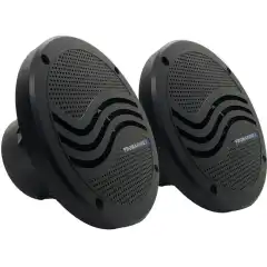 Sett med 2 h&oslash;yttalere. Enkelt &aring; sette opp.