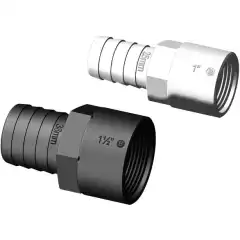 <p>Komposittkontakter for festing av slange til gjengede beslag, laget av et slitesterkt glassforsterket nylonkompositt.</p>
