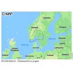 <p>C-Map MAX-N kart passer til nyere Simrad, Lowrance og B&amp;G modeller.</p>
