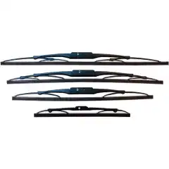 <p>Vindusviskerblad i sinkbelagt sortlakkert st&aring;l, med profil i naturgummi.</p>
