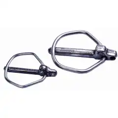 L&aring;sebolt i syrefast st&aring;l. Leveres med hull i toppen for sikringsline.