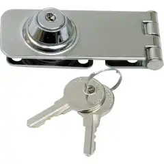 <p>L&aring;sbeslag i syrefast st&aring;l med sylinderl&aring;s.</p>
