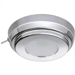 <p>Overflatemontert LED-lys med sirkul&aelig;r ramme, laget av 316 AISI rustfritt st&aring;l med satinisert anti-sjokk materiale diffuser, ideell for tak- og veggmontering.</p>
