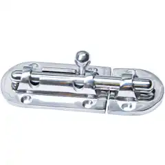 <p>Boltesl&aring;te laget i blankpolert syrefast st&aring;l. Den er ideell til luker og lette d&oslash;rer.</p>
