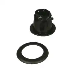 Justerbar kabelgjennomf&oslash;ring av gummi med strips.